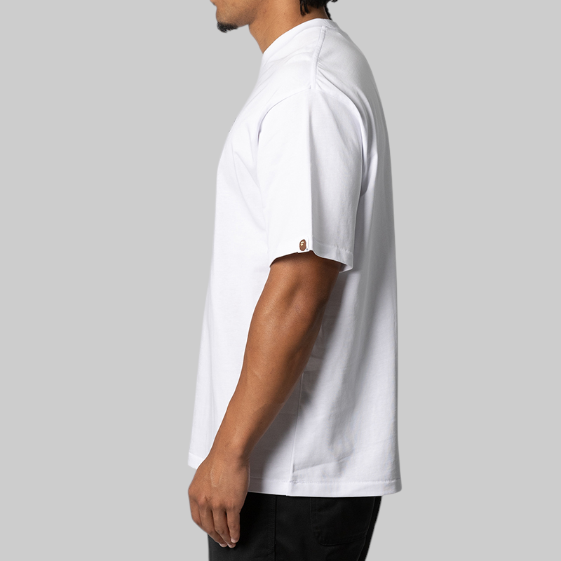 Graffiti Bape Logo Relaxed Fit T-Shirt - White