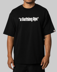 A Bathing Ape Logo Relaxed Fit T-Shirt - Black