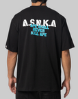 Stencil Font Ape Head Relaxed Fit T-Shirt - Black