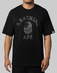 Tonal College Relaxed Fit T-Shirt - Black
