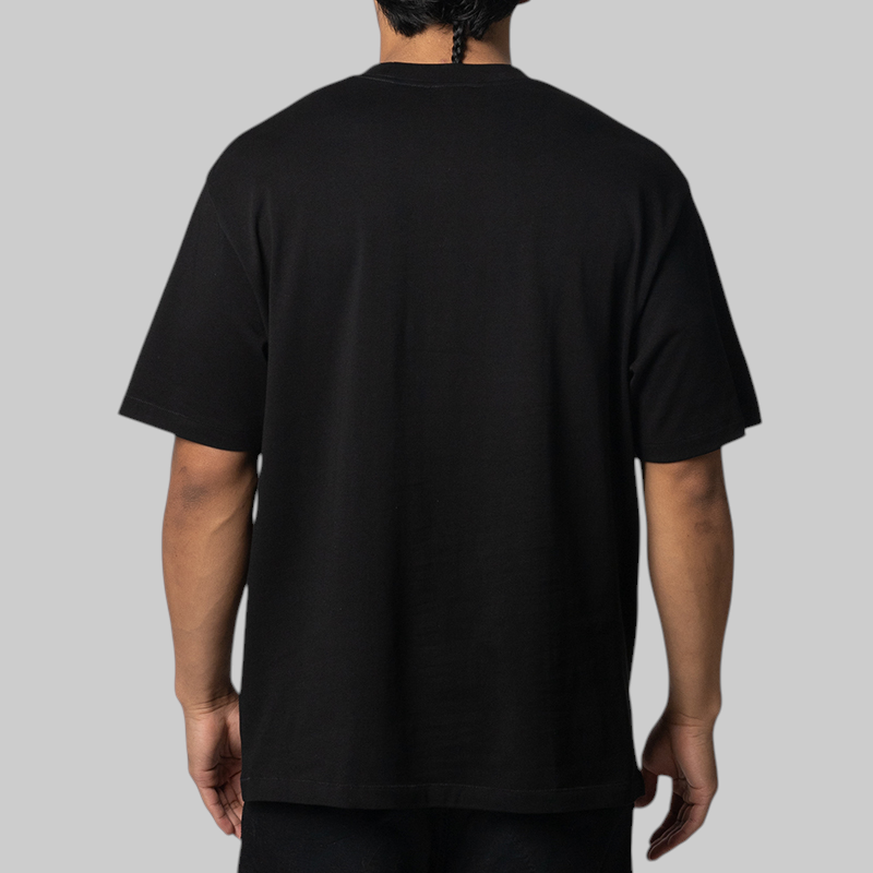 Tonal College Relaxed Fit T-Shirt - Black