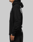 Over Print Full Zip Hoodie - Black