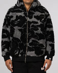 ABC Camo Boa Shark Relaxed Fit Full Zip Hoodie - Black