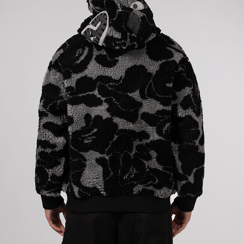 ABC Camo Boa Shark Relaxed Fit Full Zip Hoodie - Black