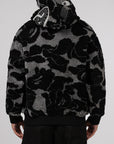 ABC Camo Boa Shark Relaxed Fit Full Zip Hoodie - Black