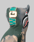 Hand Dye Shark Full Zip Hoodie - Green