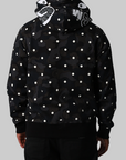 ABC Dot Shark Full Zip Hoodie - Black