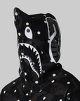 ABC Dot Shark Full Zip Hoodie - Black