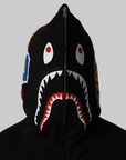 Shark Full Zip Hoodie - Black
