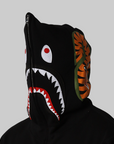 Shark Full Zip Hoodie - Black