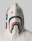 Shark Full Zip Hoodie - Ivory
