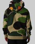 Mega ABC Camo Double Shark Relaxed Fit Hoodie - Green
