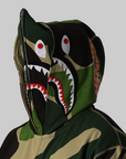 Mega ABC Camo Double Shark Relaxed Fit Hoodie - Green