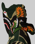 Mega ABC Camo Double Shark Relaxed Fit Hoodie - Green