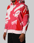 Mega ABC Camo Double Shark Relaxed Fit Hoodie - Pink