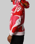 Mega ABC Camo Double Shark Relaxed Fit Hoodie - Pink