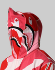 Mega ABC Camo Double Shark Relaxed Fit Hoodie - Pink