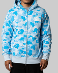 Icy Bape ABC Camo Shark Full Zip Hoodie - Sax