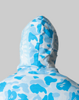 Icy Bape ABC Camo Shark Full Zip Hoodie - Sax