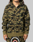 1st Camo Shark Full Zip Hoodie - Green