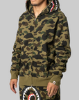 1st Camo Shark Full Zip Hoodie - Green