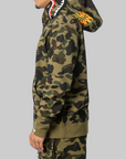 1st Camo Shark Full Zip Hoodie - Green