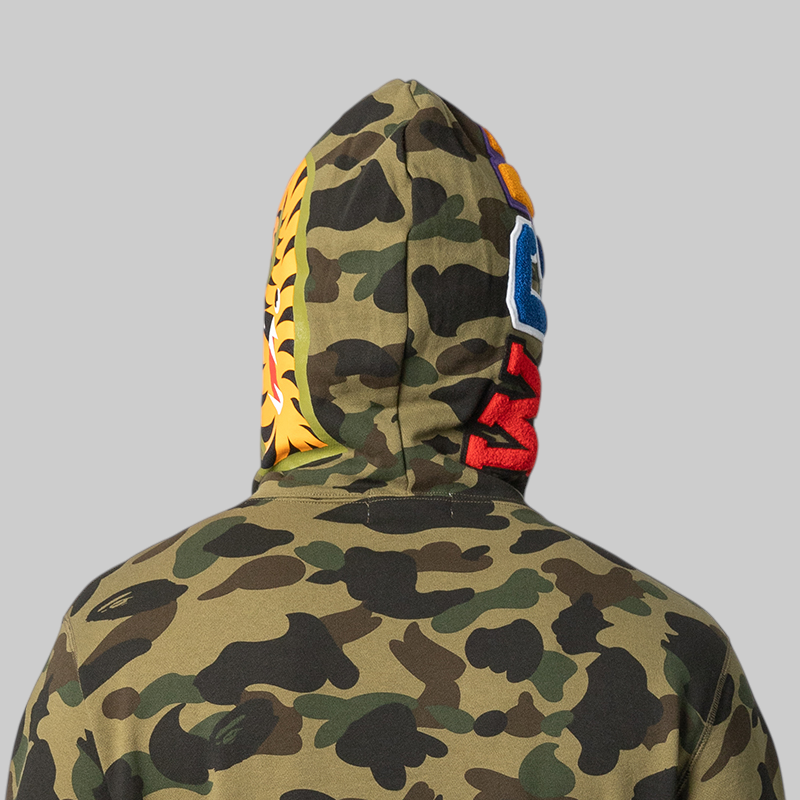 1st Camo Shark Full Zip Hoodie - Green