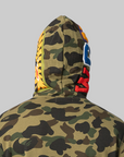 1st Camo Shark Full Zip Hoodie - Green
