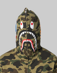 1st Camo Shark Full Zip Hoodie - Green