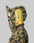 1st Camo Shark Full Zip Hoodie - Green