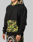 ABC Camo Shark Relaxed Fit Full Zip Hoodie - Black