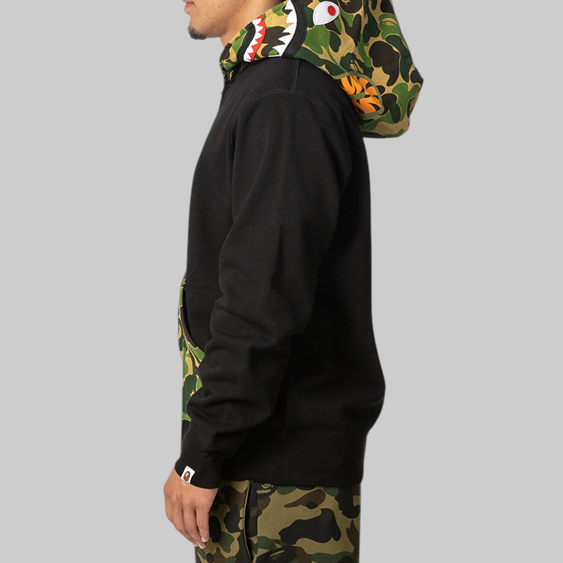 ABC Camo Shark Relaxed Fit Full Zip Hoodie - Black