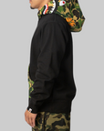 ABC Camo Shark Relaxed Fit Full Zip Hoodie - Black