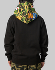 ABC Camo Shark Relaxed Fit Full Zip Hoodie - Black
