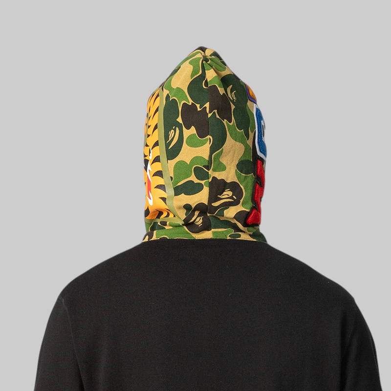 ABC Camo Shark Relaxed Fit Full Zip Hoodie - Black