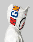 City Camo Shark Regular Fit Full Zip Hoodie - White