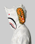 City Camo Shark Regular Fit Full Zip Hoodie - White