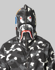 City Camo Shark Regular Fit Full Zip Hoodie - Black