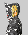City Camo Shark Regular Fit Full Zip Hoodie - Black
