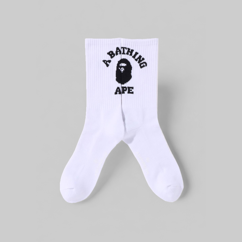 College Socks - White