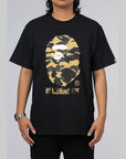 1st Camo By Bathing Ape T-Shirt - Black/Yellow - LOADED