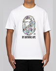 Comic Art Ape Head T-Shirt - White