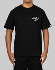 Embroidery Style Souvenir Logo T-Shirt - Black