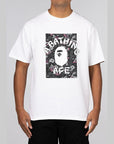 Japanese Tattoo Camo On College T-Shirt - White/Black