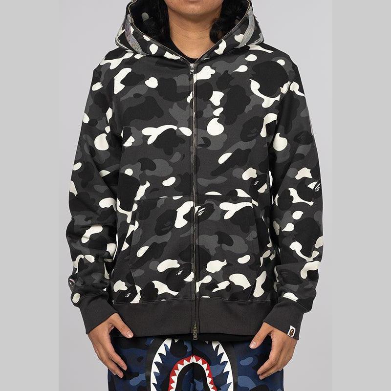 City Camo Shark Full Zip Hoodie - Black - LOADED