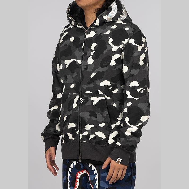 City Camo Shark Full Zip Hoodie - Black - LOADED