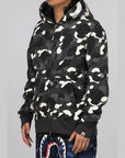 City Camo Shark Full Zip Hoodie - Black - LOADED