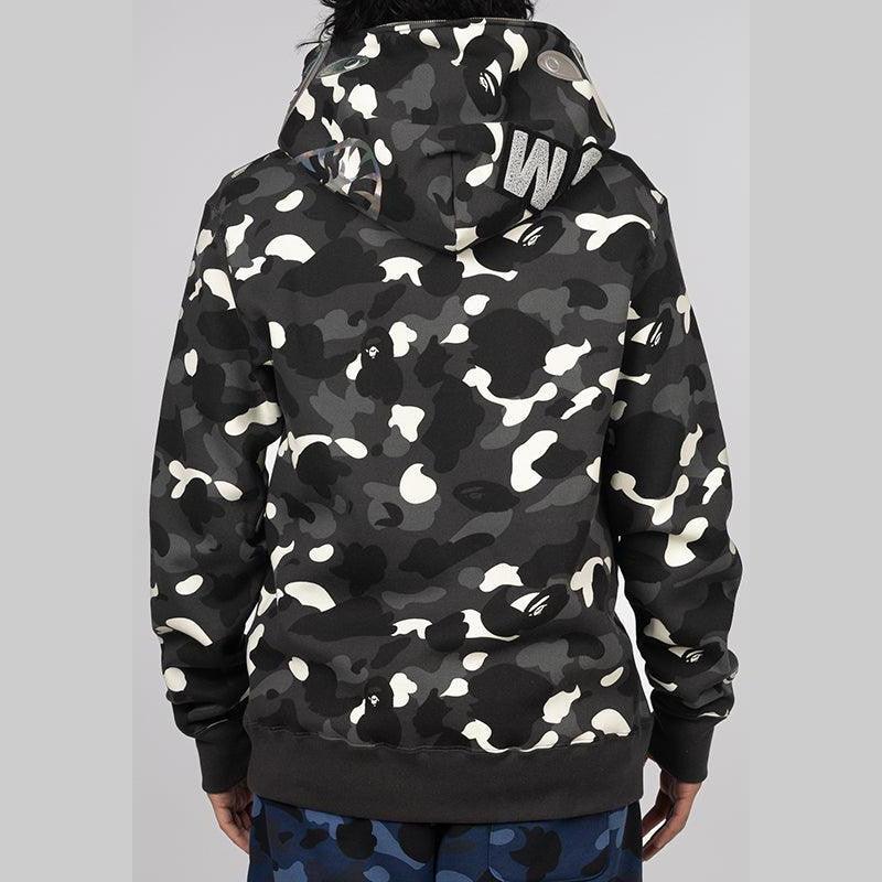 City Camo Shark Full Zip Hoodie - Black - LOADED