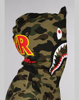 1st Camo 2nd Shark Full Zip Hoodie - Green