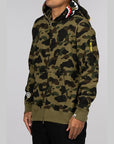 1st Camo 2nd Shark Full Zip Hoodie - Green